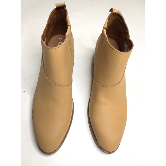 NWT Toms Honey Leather Women's Leilani Booties - Picture 7 of 10
